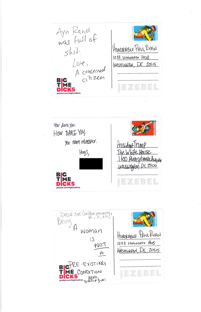 Illustration for article titled POST CARDS TO BIG TIME DICKS